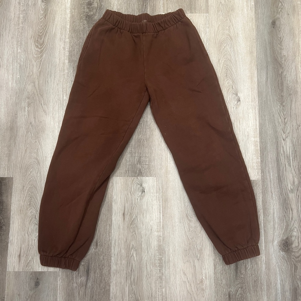 John Galt Brown Cuffed Sweatpants